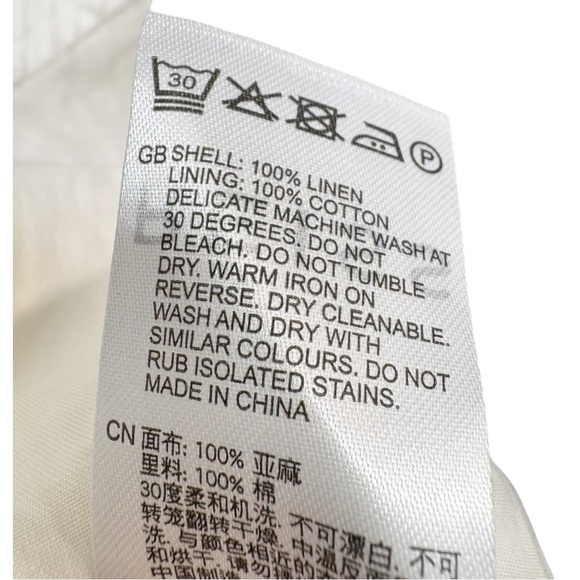 Reiss Etta Linen Sleeveless Corset Midi Dress White Size 10 NEW - Picture 12 of 13